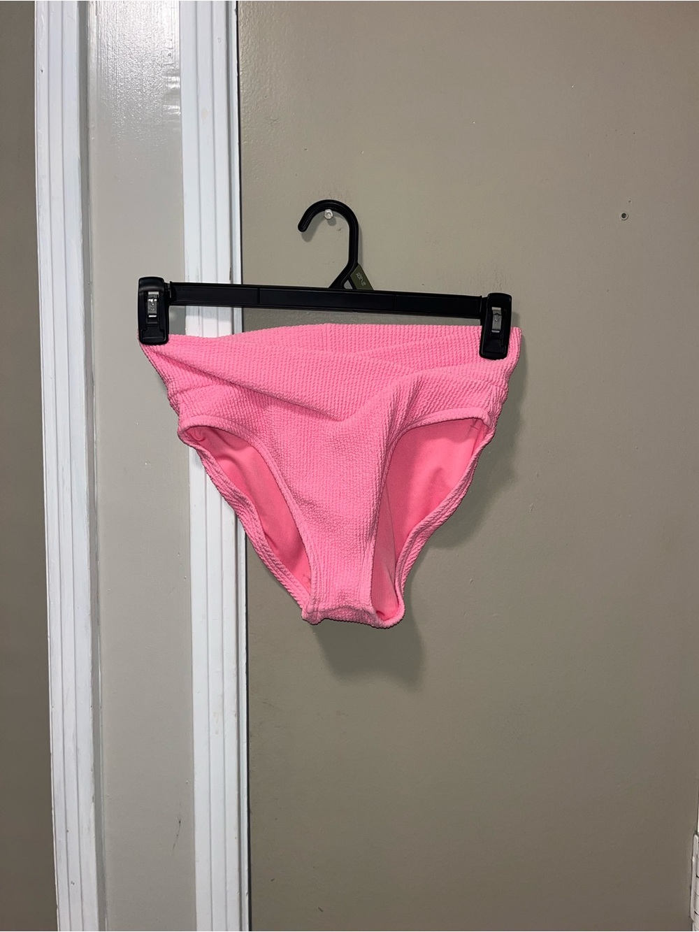GAP Pink Ribbed High-Waist Swim Bottoms